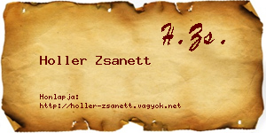 Holler Zsanett névjegykártya